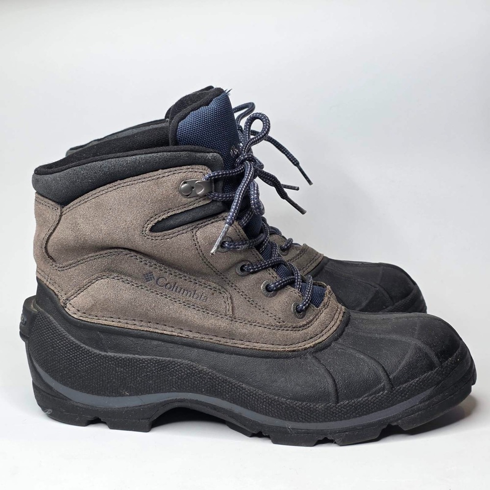 Columbia Snow King Men's Boots Size 10 Gray Black Suede Rubber Hiking Hi Shoes‎